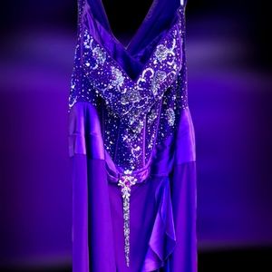 Purple evening dress